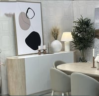 طاولة طعام 8 كراسي مع بوفية