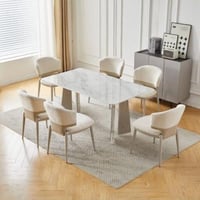 طاولة طعام رخام 6 كراسي