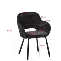 كرسي مفرد رصاصي غامق