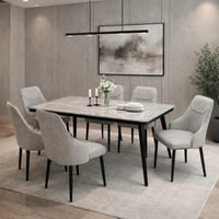 طاولة طعام رخام 6 كراسي