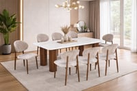 طاولة طعام رخام 8 كراسي