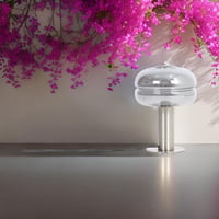 ابجورة طاولة استيل فضي