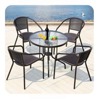 طاولة طعام 4 كراسي اسود