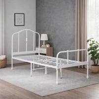 سرير حديد ابيض مقاس 190*90