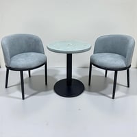 طاولة مع 2 كرسي قماش