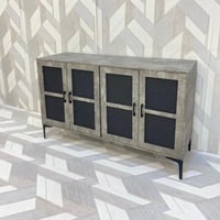 دولاب بوفية رصاصي مقاس 140x45x85