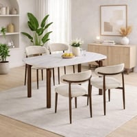 طاولة طعام رخام 4 كراسي