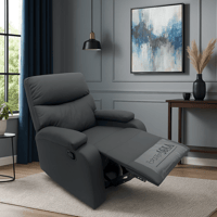 كرسي استرخاء هزاز دوار جلد