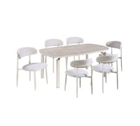 طاولة طعام رخام 6 كراسي