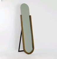 مراية خشب لون خشبي داكن