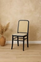 كرسي مفرد اسود راتان