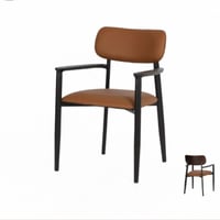 كراسي مفرد جلد بني