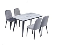 طاولة طعام رخام 4+1 مقاس 130-80