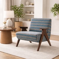 كرسي كنبة مفرد ارجل خشب