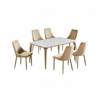 طاولة طعام رخام 6+1 3 الوان مقاس 150