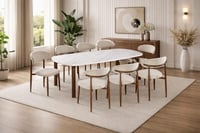 طاولة طعام رخام 8 كراسي