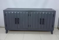 بوفية خشب هندي 4 باب لون رصاصي مقاس 92*40*184