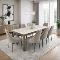 طاولة طعام رخام 8 كراسي