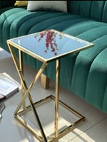 طاولة خدمة أستيل ذهبي