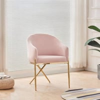 كرسي كافيه مخمل ارجل أستيل ذهبي