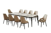 طاولة طعام لون بني 10 كراسي