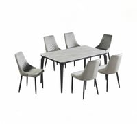 طاولة طعام رخام 6+1 3 الوان مقاس 150