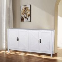 دولاب بوفية خشب ابيض