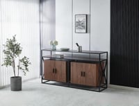 دولاب بوفية بني مقاس 45*95*180