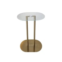 طاولة خدمة شفاف لون ذهبي