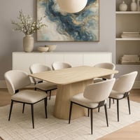 طاولة طعام سرميك 6 كراسي