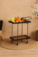 عربية تقديم زجاج مع خشب