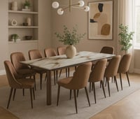 طاولة طعام رخام 10 كراسي