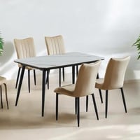 طاولة طعام سرميك خشب 4 كراسي المقاس 80*130