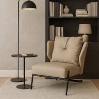 كنبة جلد بيج