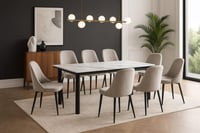 طاولة طعام رخام 8 كراسي