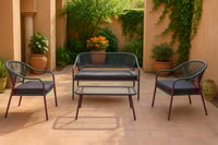 جلسة خارجية 4 اشخاص لون رمادي