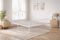 سرير حديد ابيض مقاس 200*180