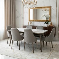 طاولة طعام رخام 6 كراسي