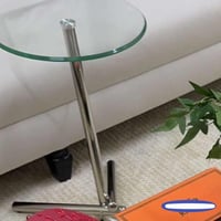 طاولة خدمة فضي زجاج