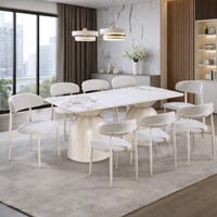 طاولة طعام سرميك 8 كراسي