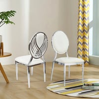 كرسي ملكي جلد فضي