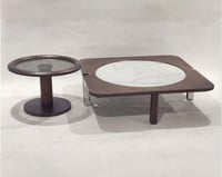 طقم طاولة مجلس 2 قطع لون بني