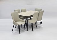 طاولة طعام سرميك 6 كراسي