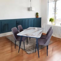 طاولة طعام رخام 4 كراسي