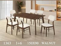 طاولة طعام خشب ماليزي 6 كراسي