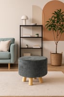 كرسي بف قاعدة خشب