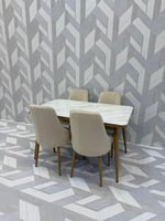 طاولة طعام رخام 4 كراسي