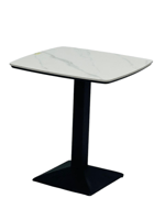 طاولة سراميك مع 2 كرسي بيج