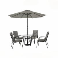 جلسة خارجية مع مظلة 4 كراسي مقاس 100