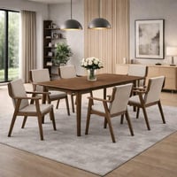 طاولة طعام خشب ماليزي 6 كراسي